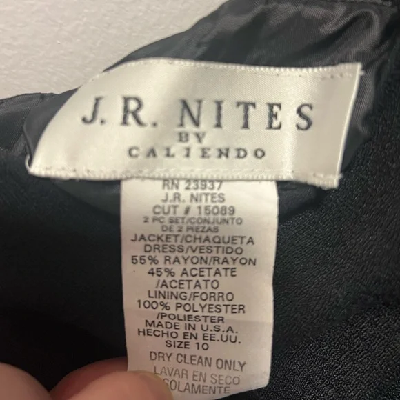 Vintage J.R. Nites by Caliendo Women's Black Mini Dress in size 10 - Picture 5 of 5